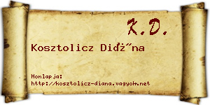 Kosztolicz Diána névjegykártya